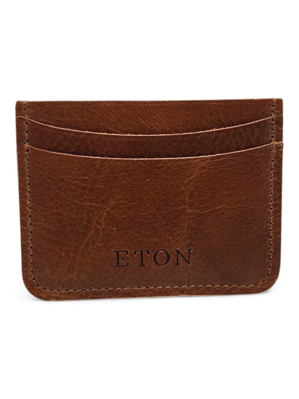 ETON Brown Leather Cardholder & Harry Rosen Pouch - Picture 2 of 9
